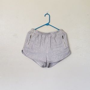 White stripped shorts